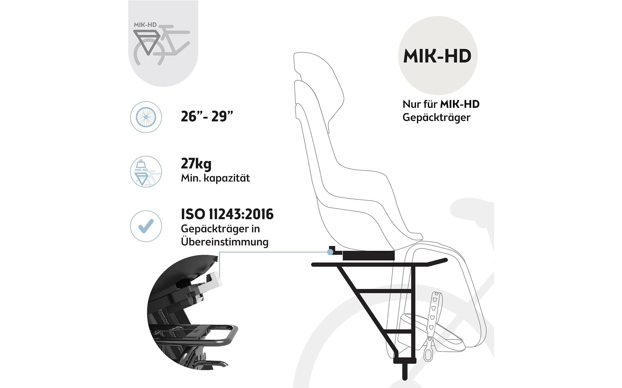 MIK-HD Fahrradsitz für Kinder