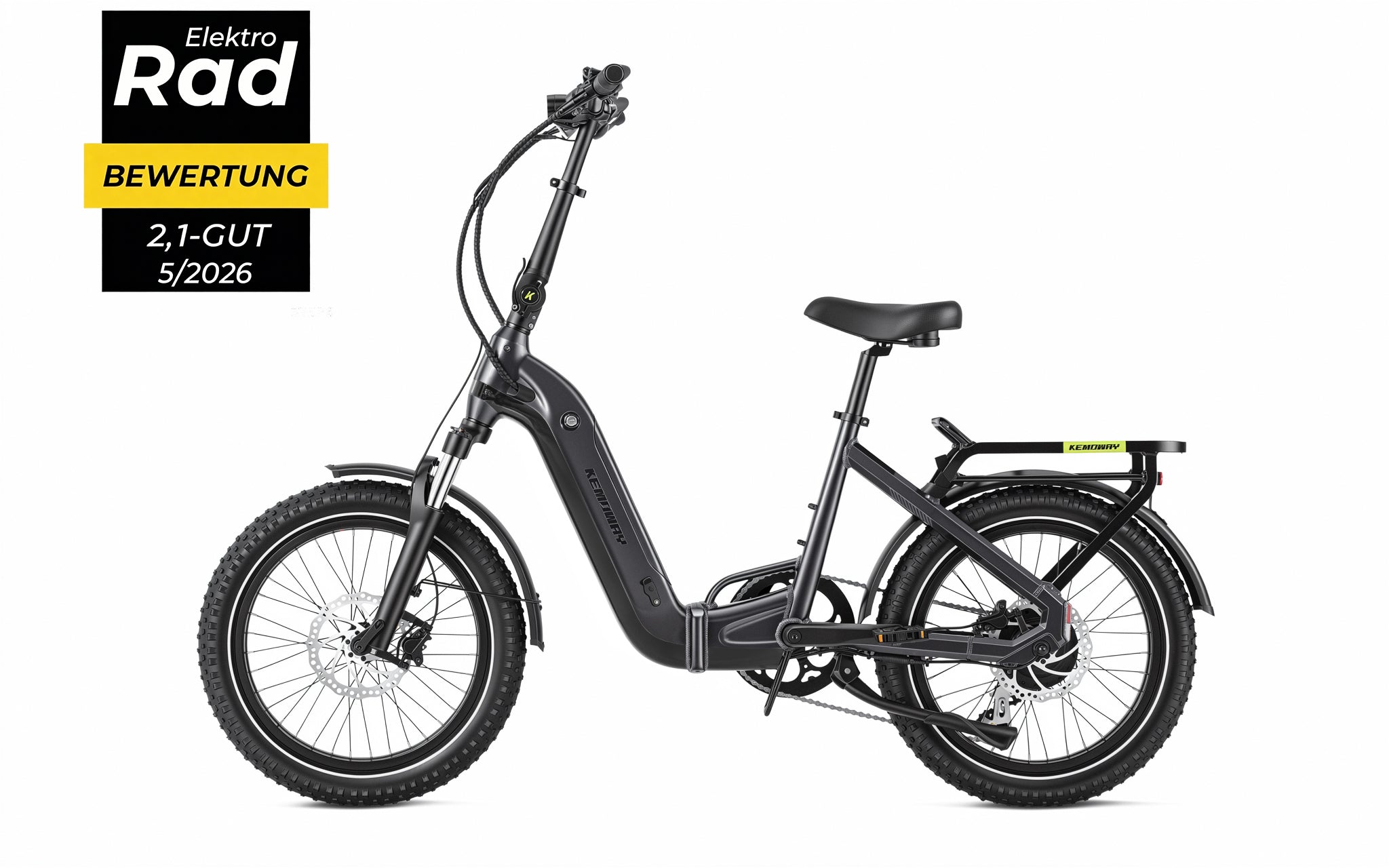 Kemoway Z3 klappbares E-Bike in Schwarz mit Samsung-Akku