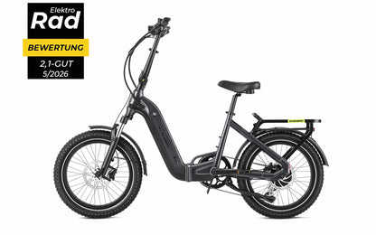 Kemoway Z3 klappbares E-Bike in Schwarz mit Samsung-Akku