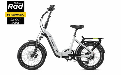 E-Bike Rahmen des Kemoway Z3 mit herausnehmbarem 720Wh Samsung Akku