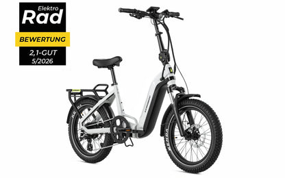 Kemoway Z3 Klapp-E-Bike Rückansicht mit integriertem Bremslicht und Blinkern